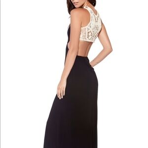 Brand New With Tag L Space “Daybreak Maxi Dress” Black and Lace Swimsuit Coverup